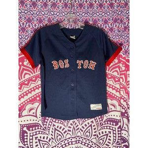 Boston Red Sox Jersey Youth Boys Size Large Blue Red 9